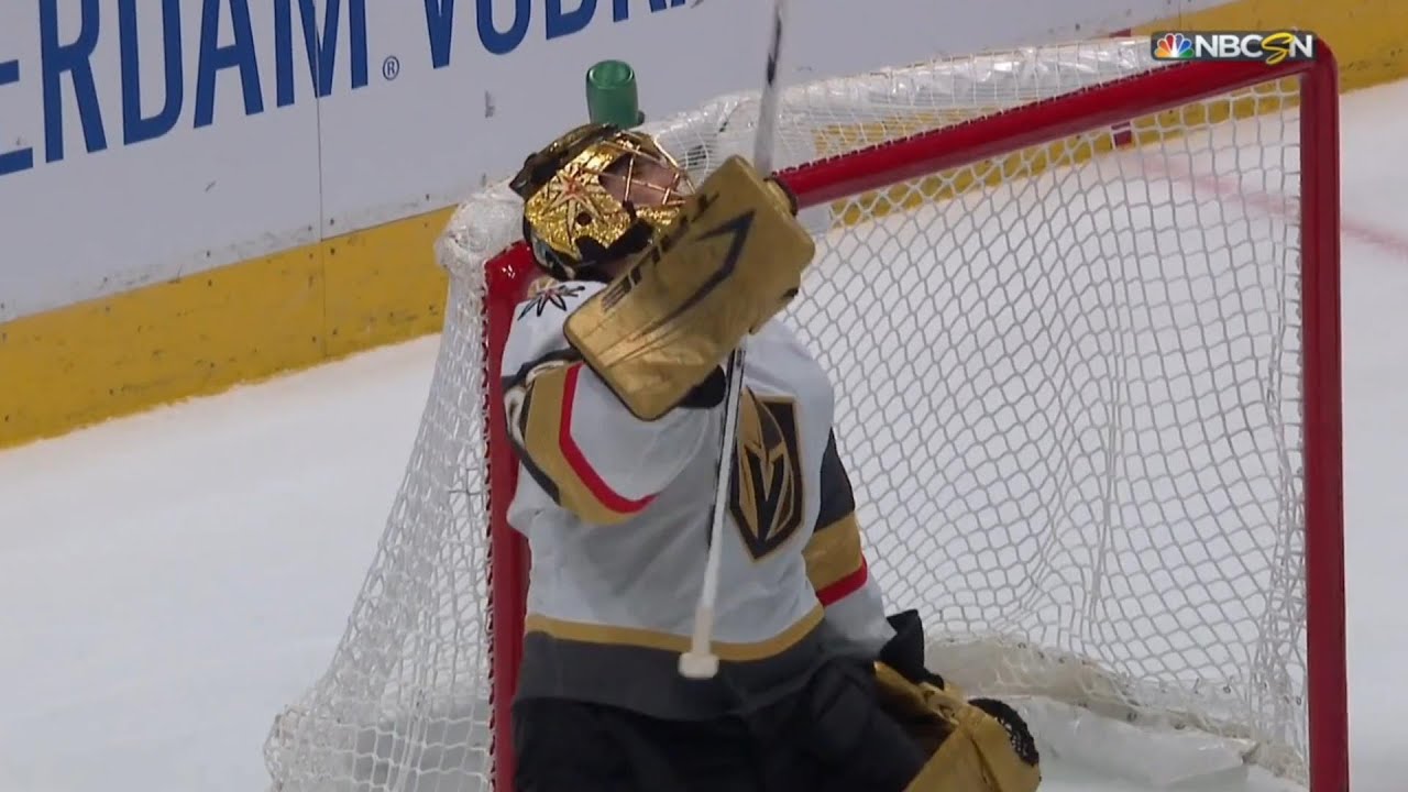 Brandon Saad Scores After Marc-Andre Fleury Makes Rookie Mistake
