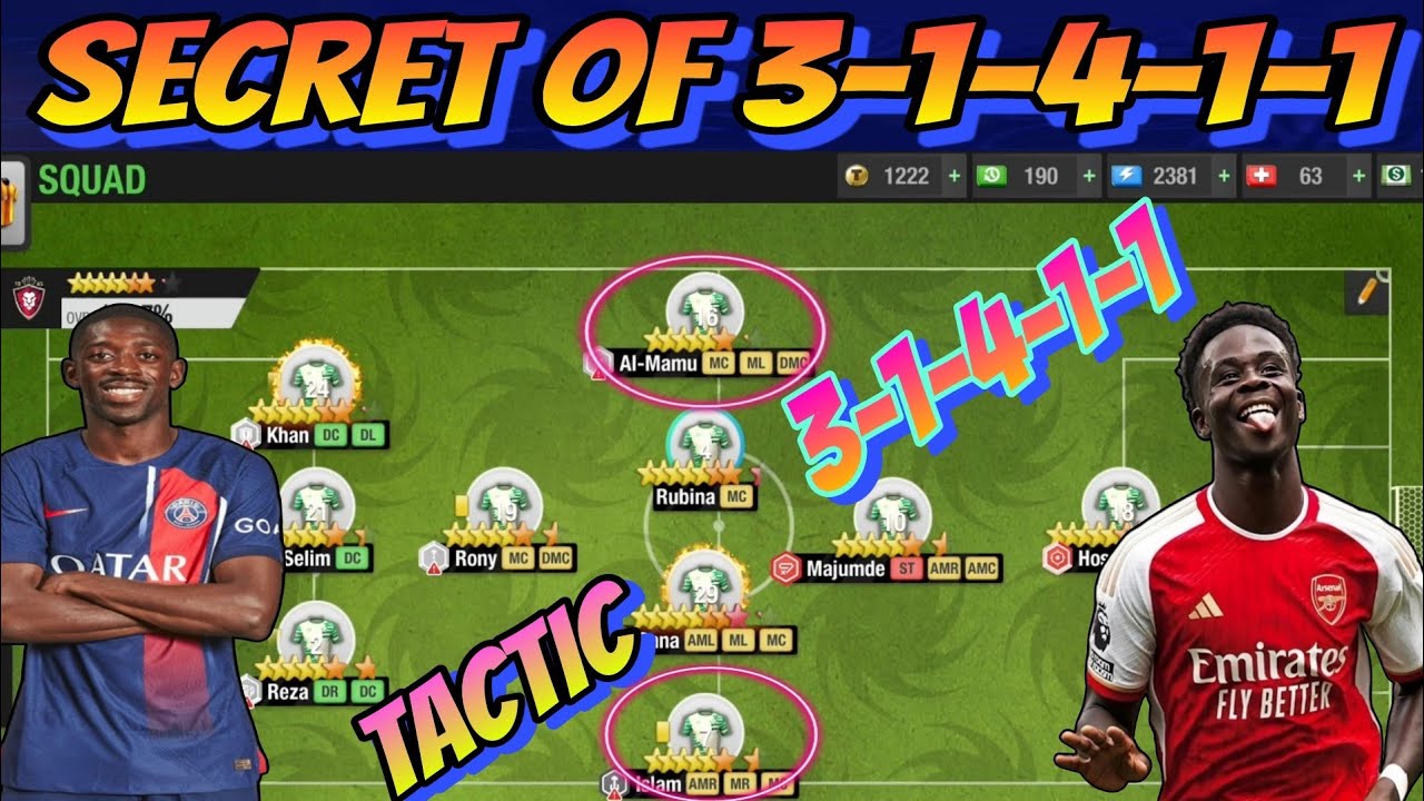 Secrets Behind 3-1-4-1-1 Formation in Top Eleven 2024 | New Tactic for 3-1-4-1-1 Formation