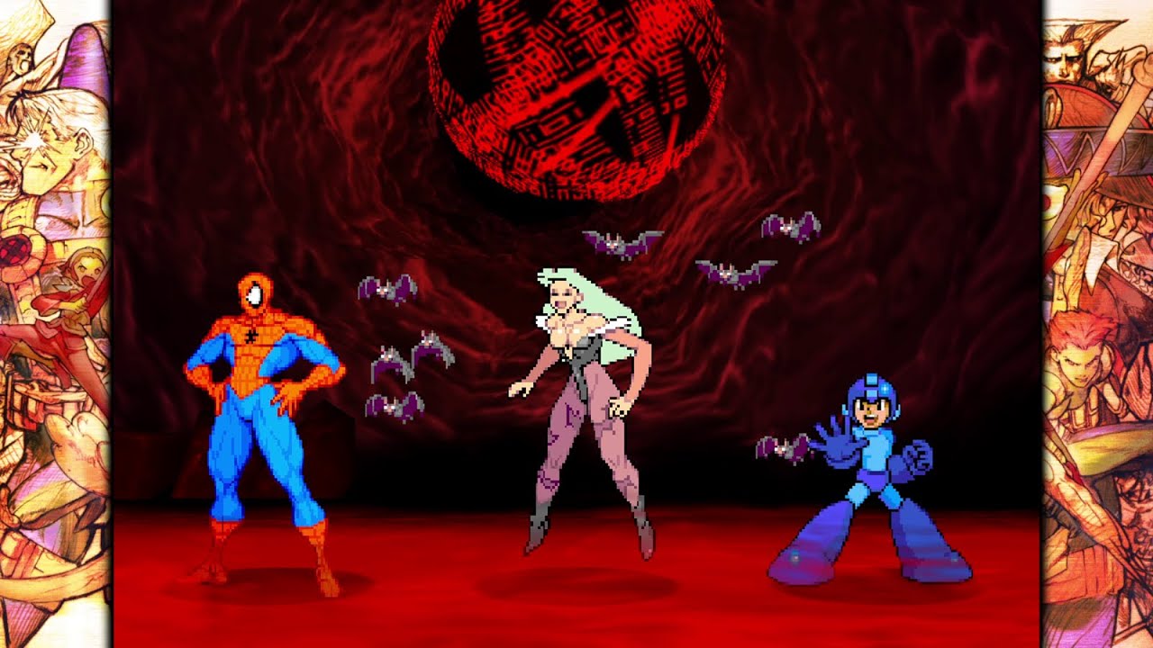Marvel VS Capcom 2 - Spider-Man/Morrigan/Megaman - 8 Star Difficulty Playthrough