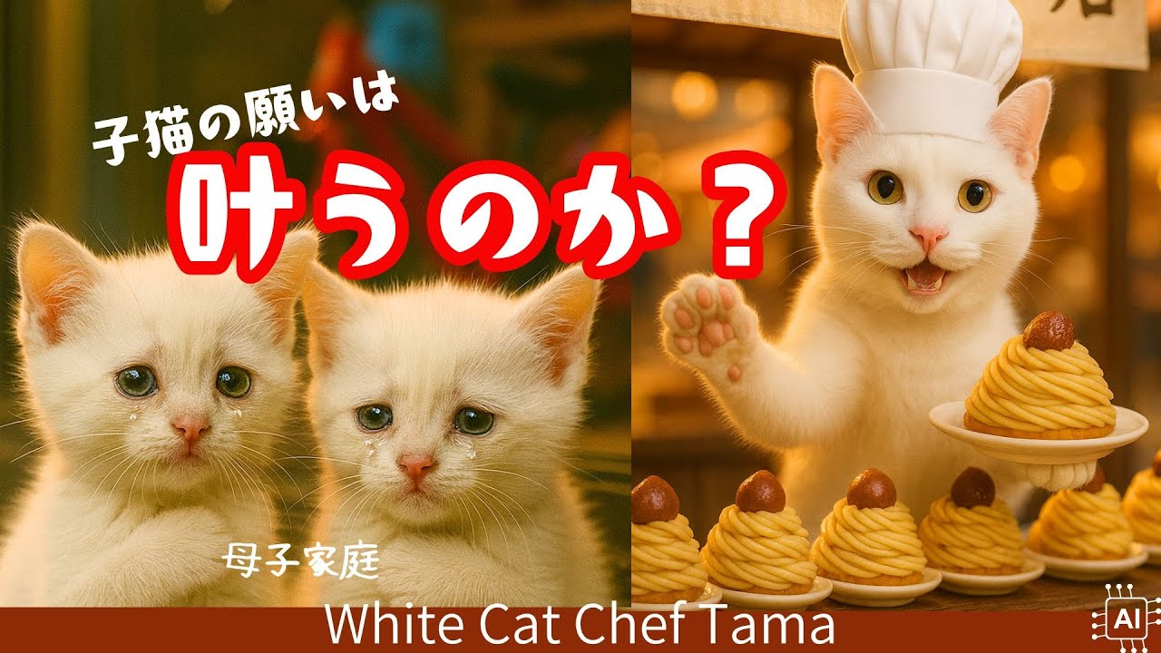 【タマのごはん処】母子家庭の貧乏なママ猫は子猫の夢を叶えられるか？