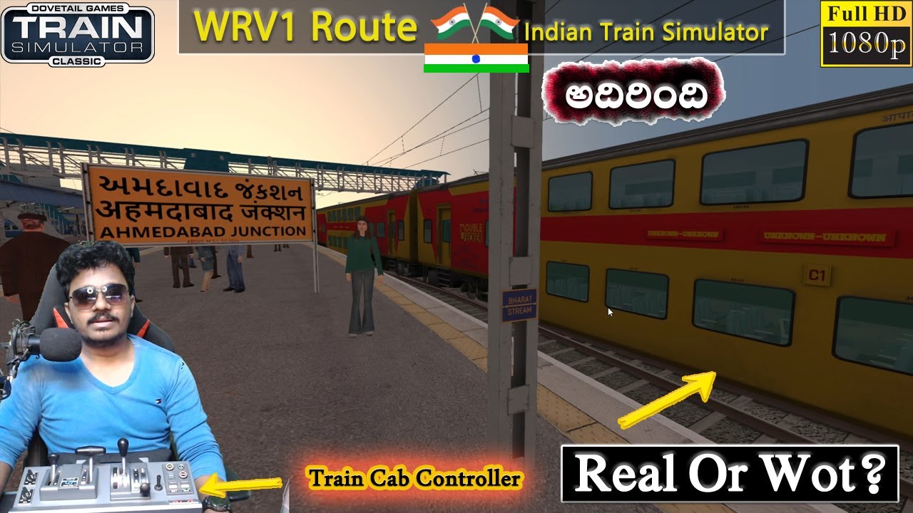 Double Decker Indian Train Ahmedabad To Mumbai Central | Train Simulator Classic in Telugu