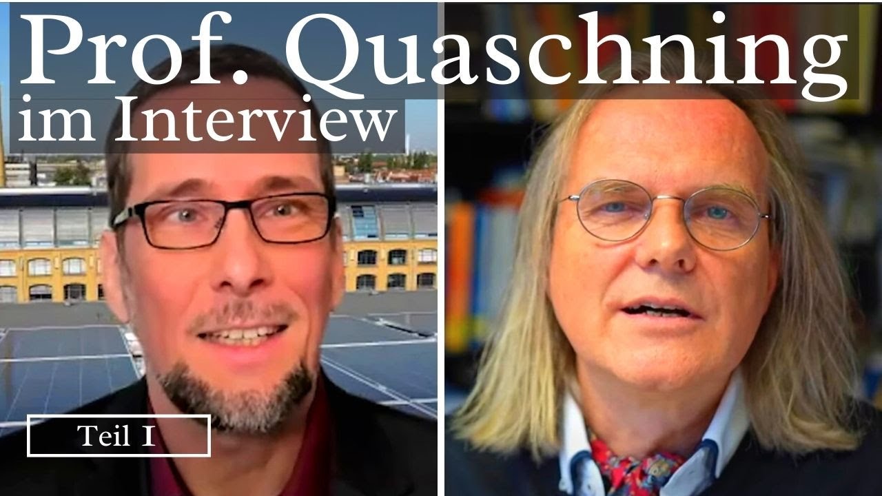 Prof. Quaschning im Interview: Kernenergie, Windenergie, Speicher (Teil 1)
