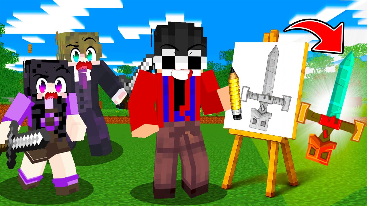 Speedrunner vs Hunter But Whatever You Draw, You Get !