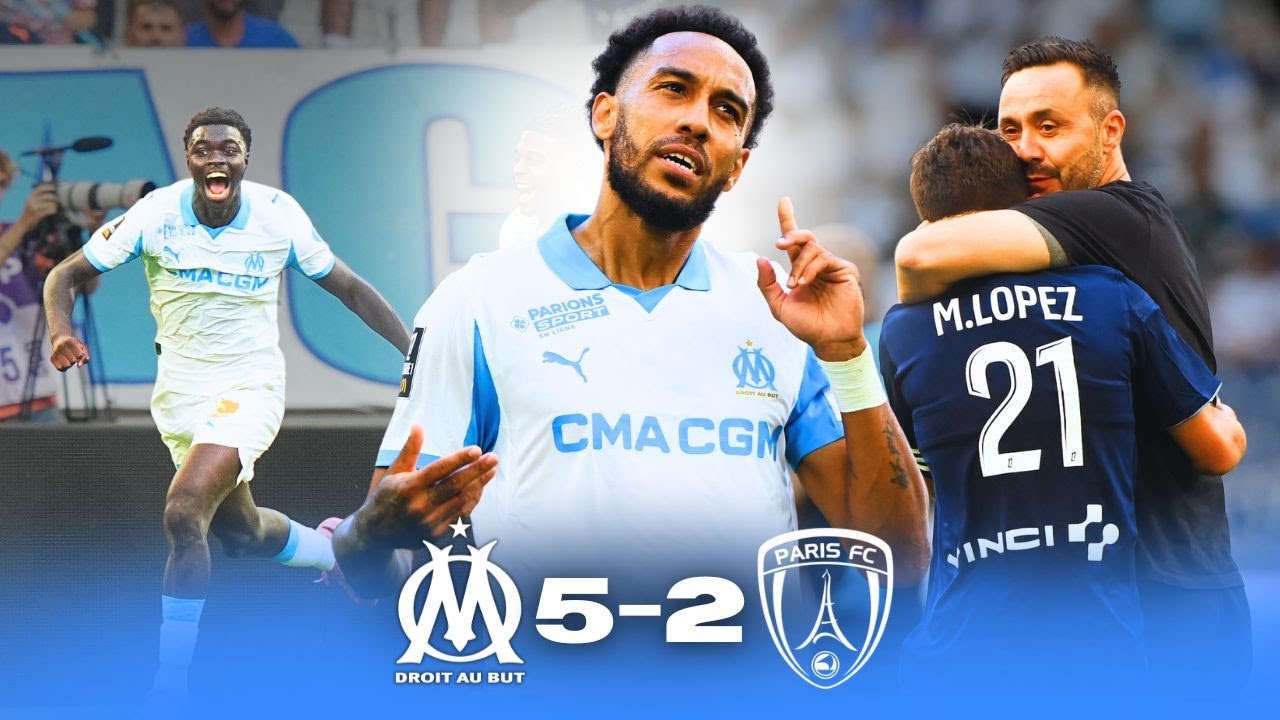 𝐕𝐋𝐎𝐆 OM 5-2 Paris FC • AUBAMEYANG en FEU, Robinio VAZ BUTEUR, le retour de Maxime LOPEZ... • HD