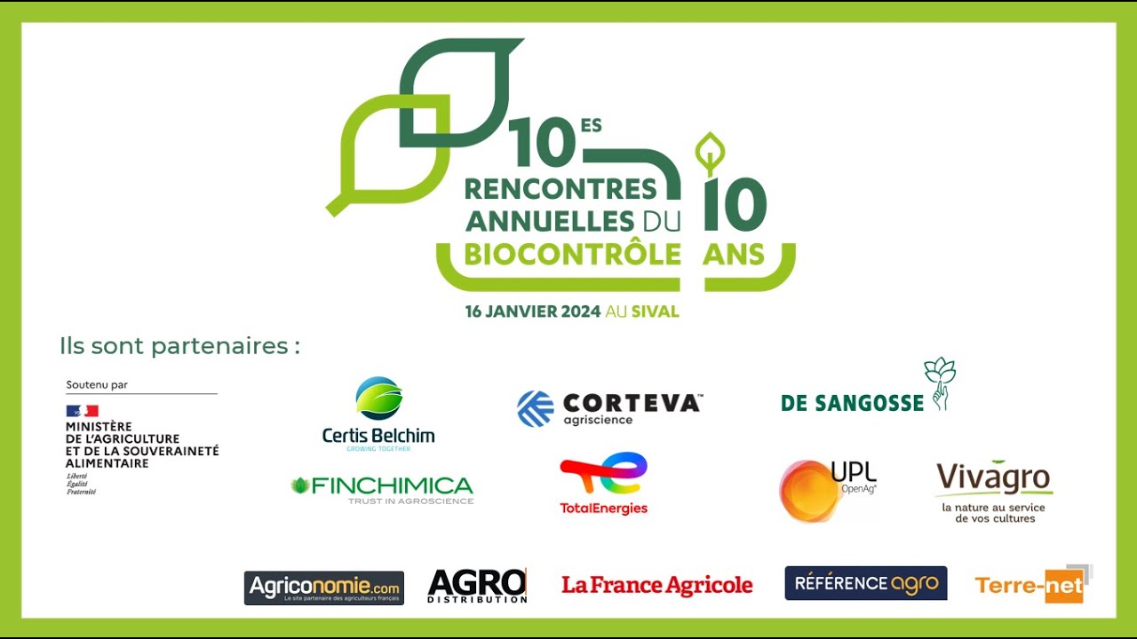 10es Rencontres Annuelles du Biocontrôle, 16 janvier 2024