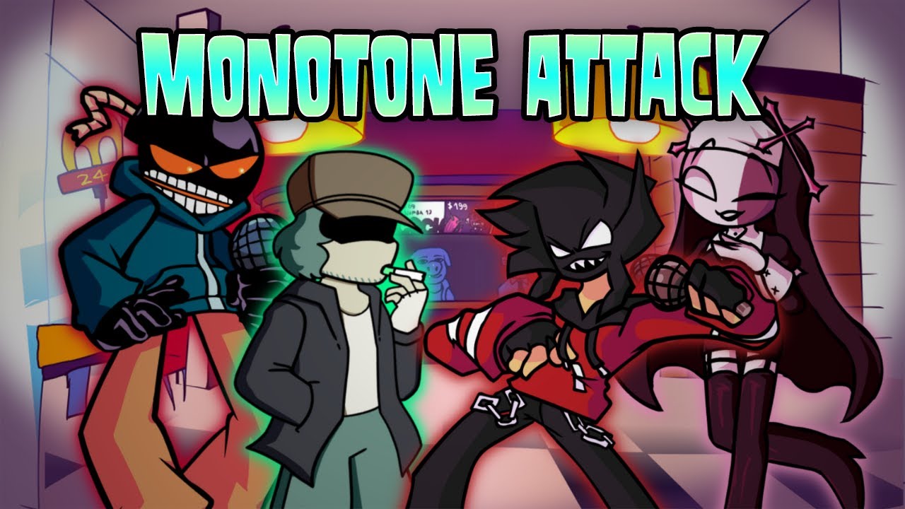 FNF Monotone Attack but OG Mods Sing It - VS Impostor V4 Cover +FLP
