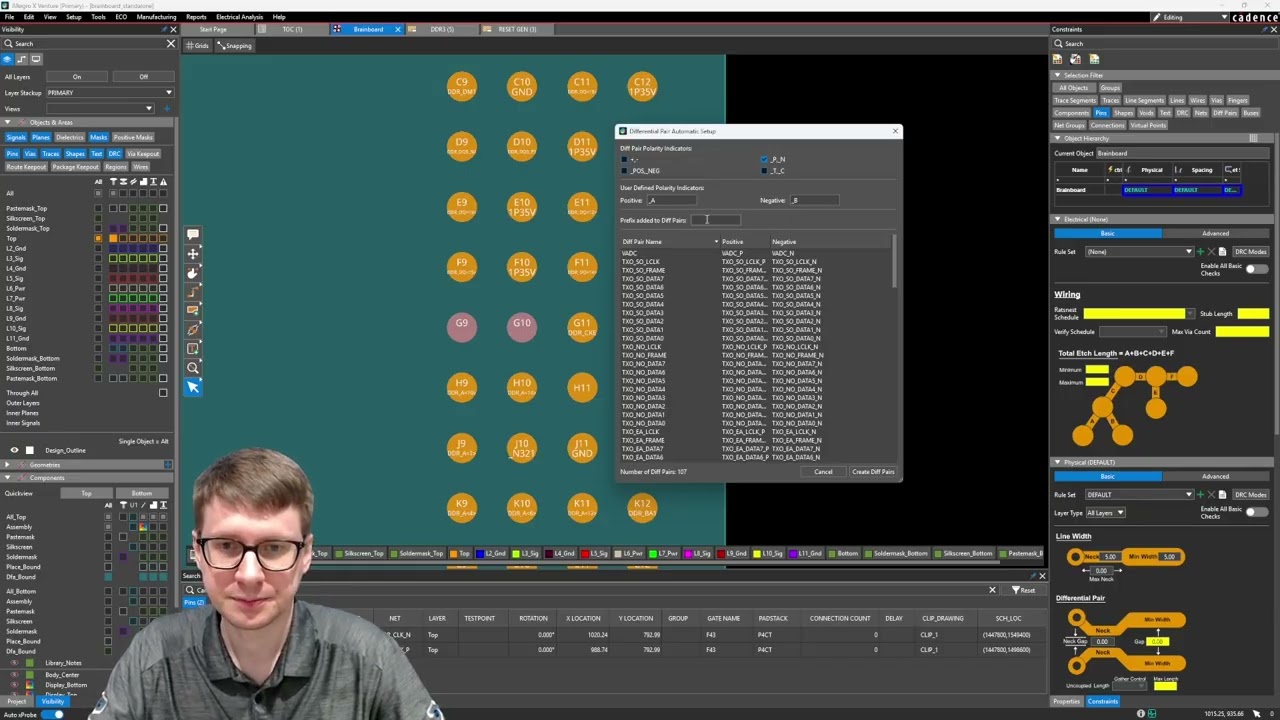 Auto-Assign Differential Pairs in OrCAD X 25.1