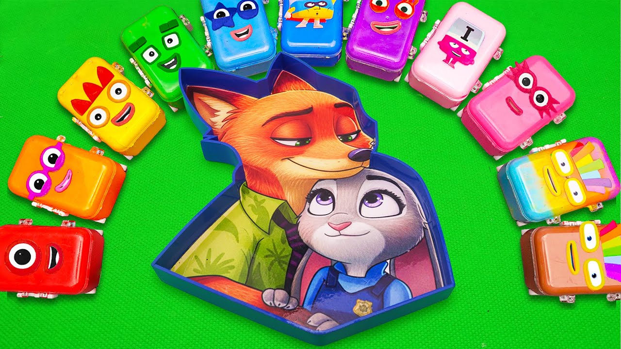 Satisfying ASMR | How to make Nick Judy Zootopia Bathtub by Mixing Slime Mystery Eggs CLAY 🦊🐰