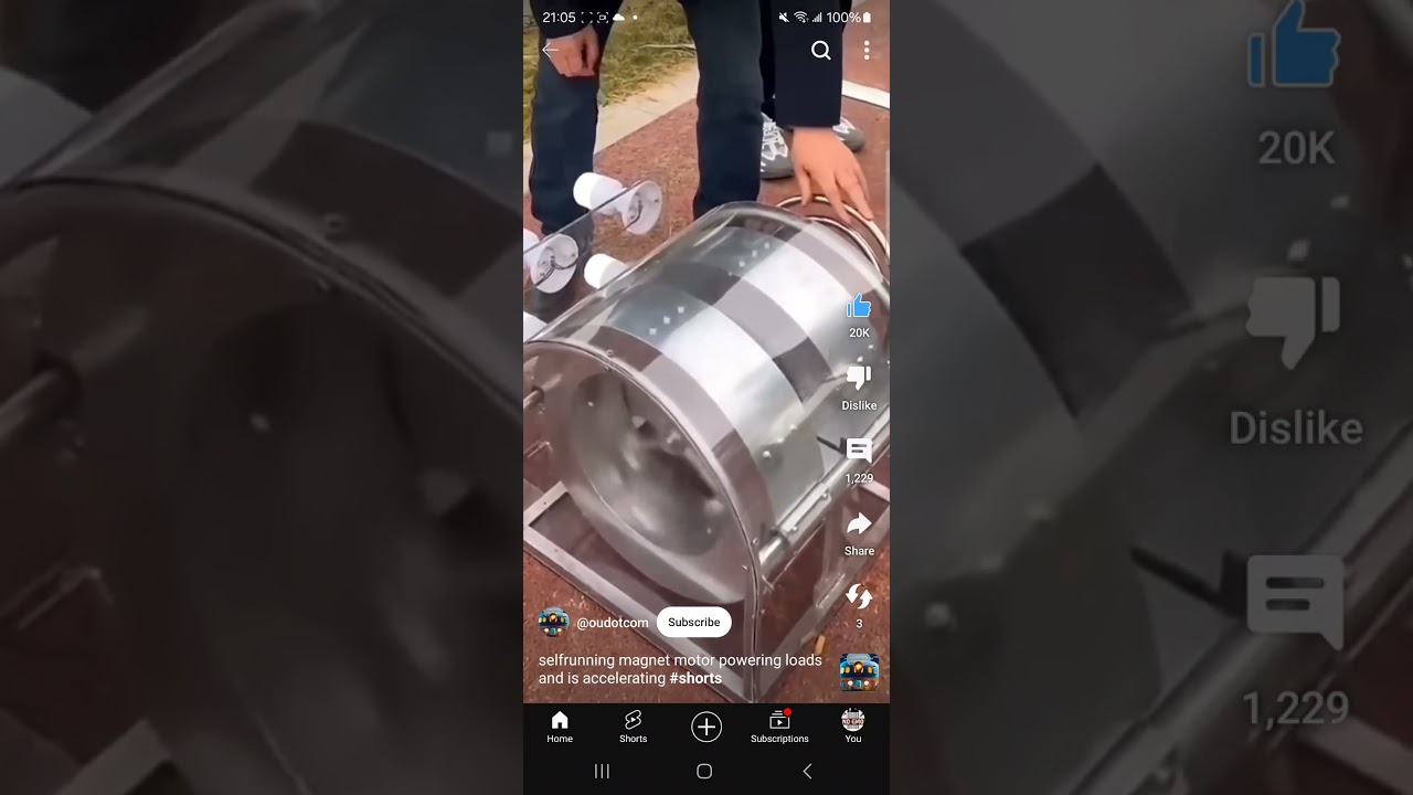 Self-Running Magnet Motor. (Free electricity)