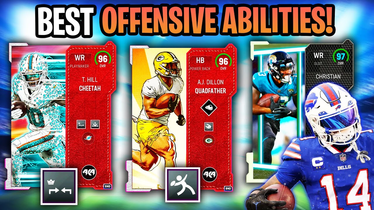 UPDATED BEST OFFENSIVE ABILITIES AND STRAT CARDS IN MADDEN! BEST ABILITIES! (MUT 23)