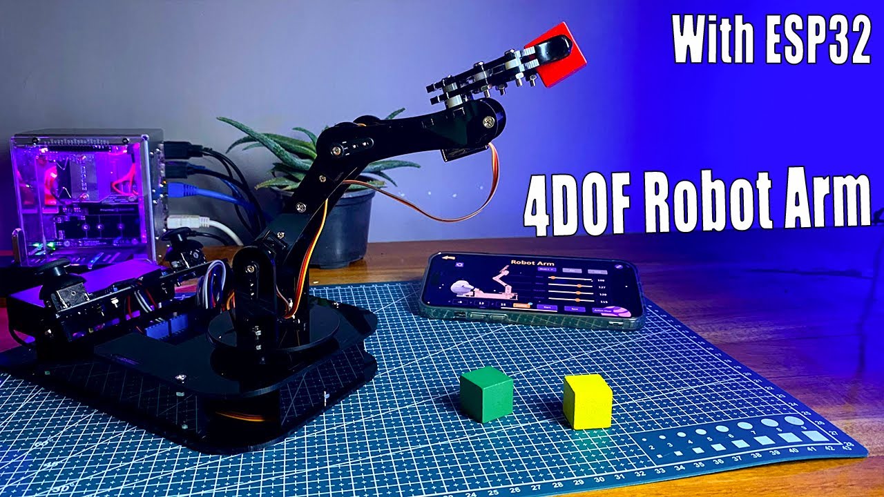 ACEBOTT ESP32-Powered Robotic Arm with Joystick, App & Web Control #robotarm #robotics