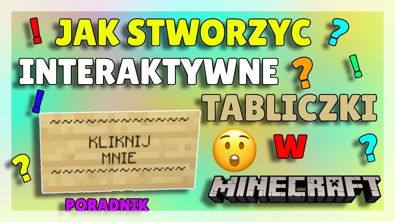 Jak stworzyć interaktywną tabliczkę w Minecraft!?