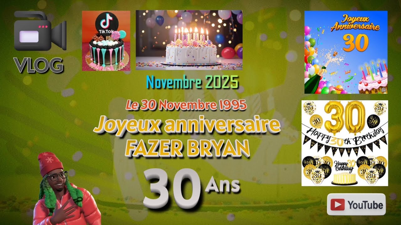 VLOG 🎥 | Guadeloupe 🇬🇵 | JOYEUX ANNIVERSAIRE FAZER BRYAN Âge 30 ans 🎂🍰🥂🎉 | Décembre 2025 | Vidéos 🎥 