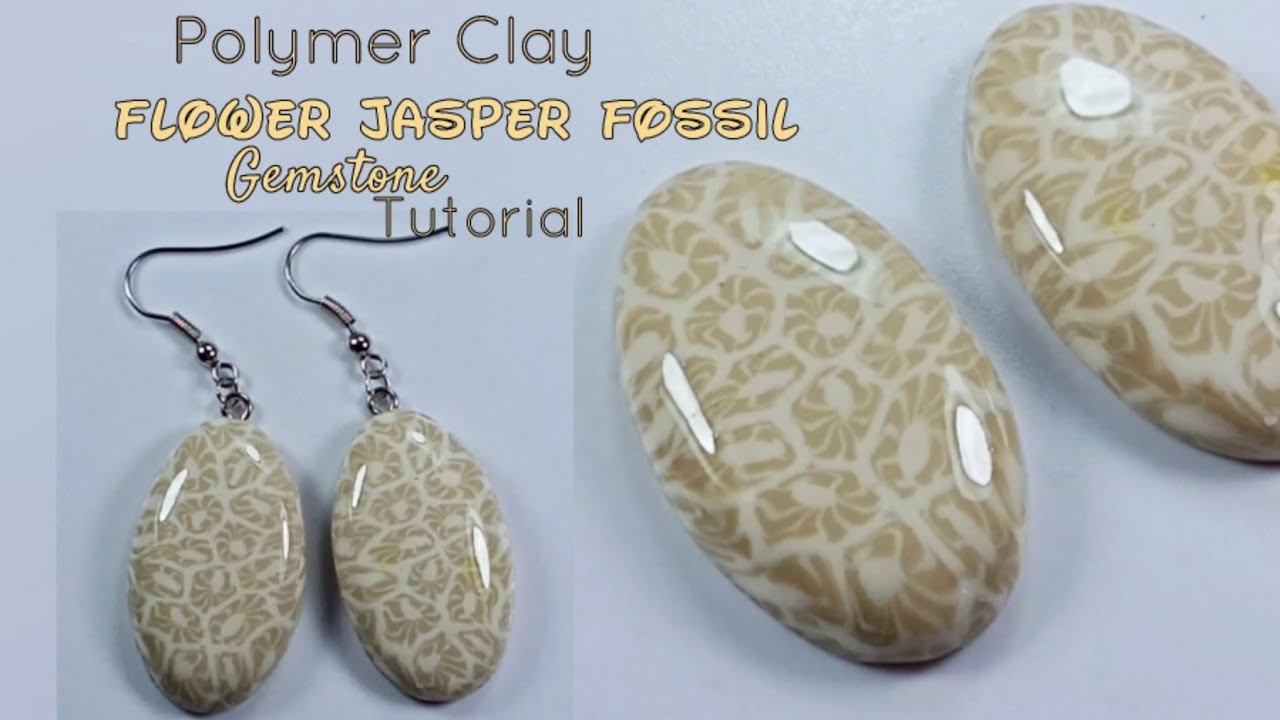 How to make Flower Jasper Fossil Gemstone with polymer clay / LoviCraft