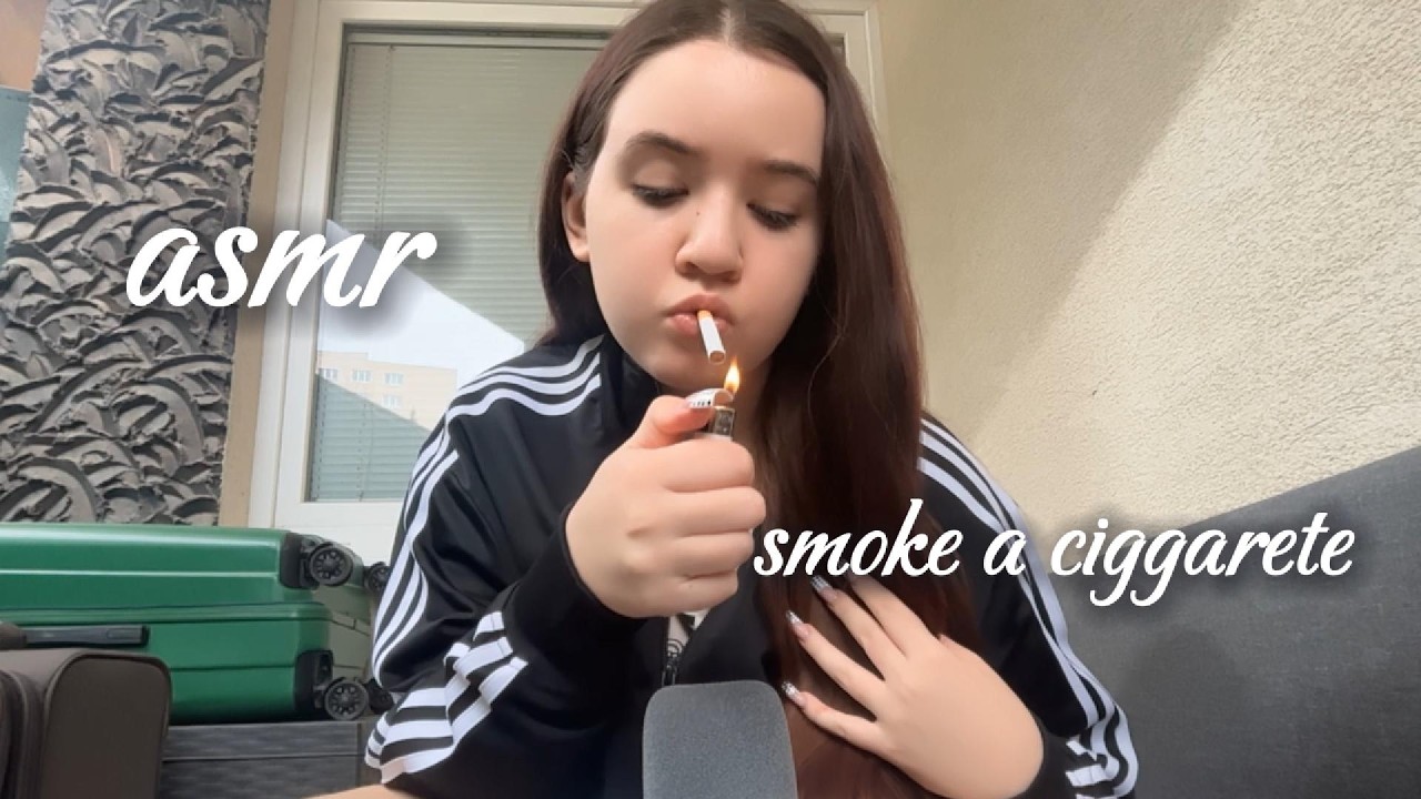 asmr smoking a cigarette 🚬 асмр курю сигарету