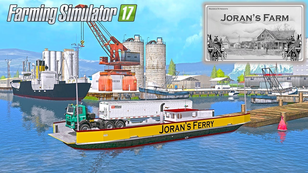 Harvesting Oat and Ferry Service - Farming Simulator 2017 Mods - JORAN'S FARM FS17 Map