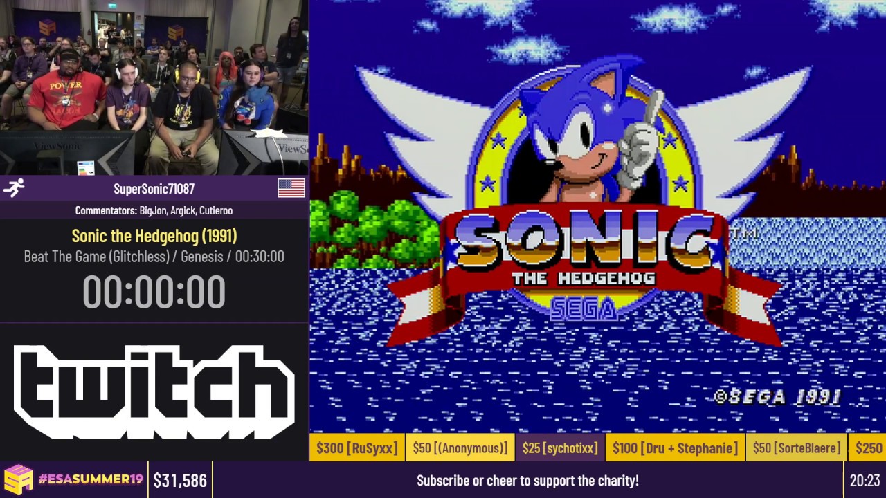 Sonic the Hedgehog (1991) [Beat The Game (Glitchless)] by SuperSonic71087 - #ESASummer19