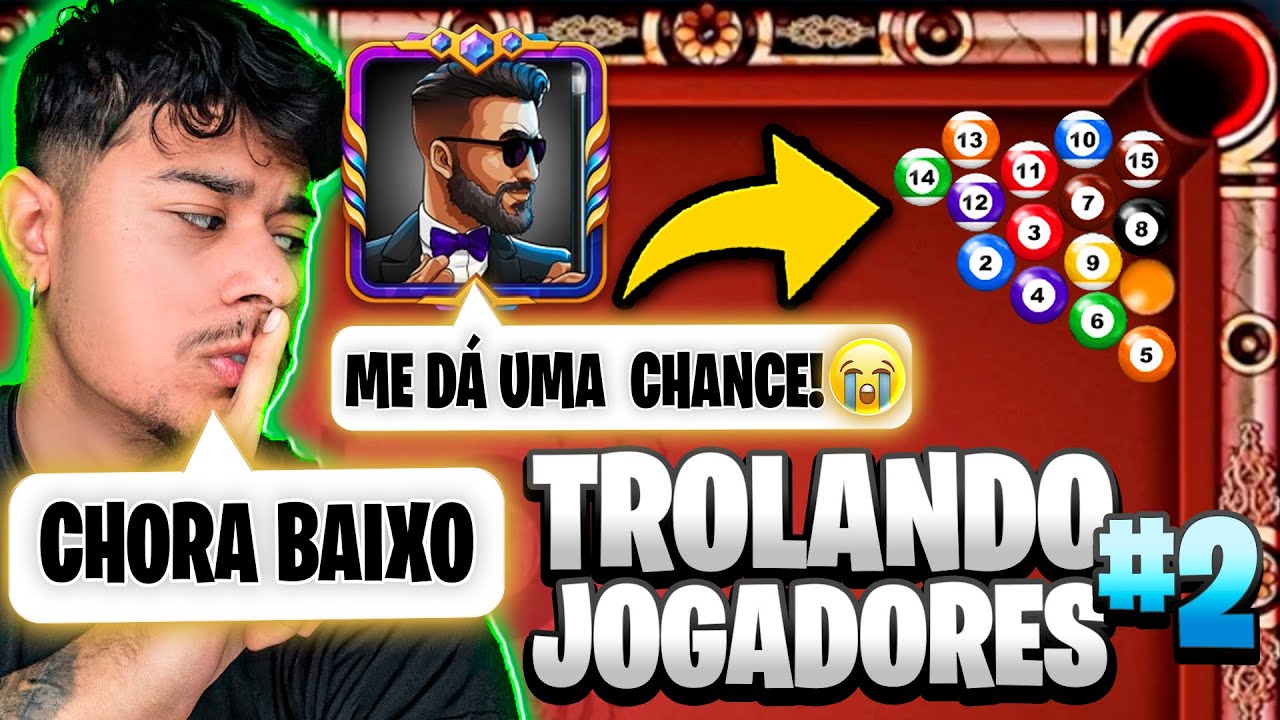 ESCONDENDO TODAS AS BOLAS DELE 🤣 TROLLANDO JOGADORES DO 8 BALL POOL #2