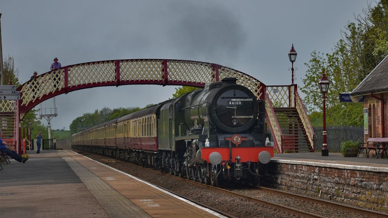 46100 Royal Scot Powers Through Appleby With The Settle And Carlisle Fellsman
