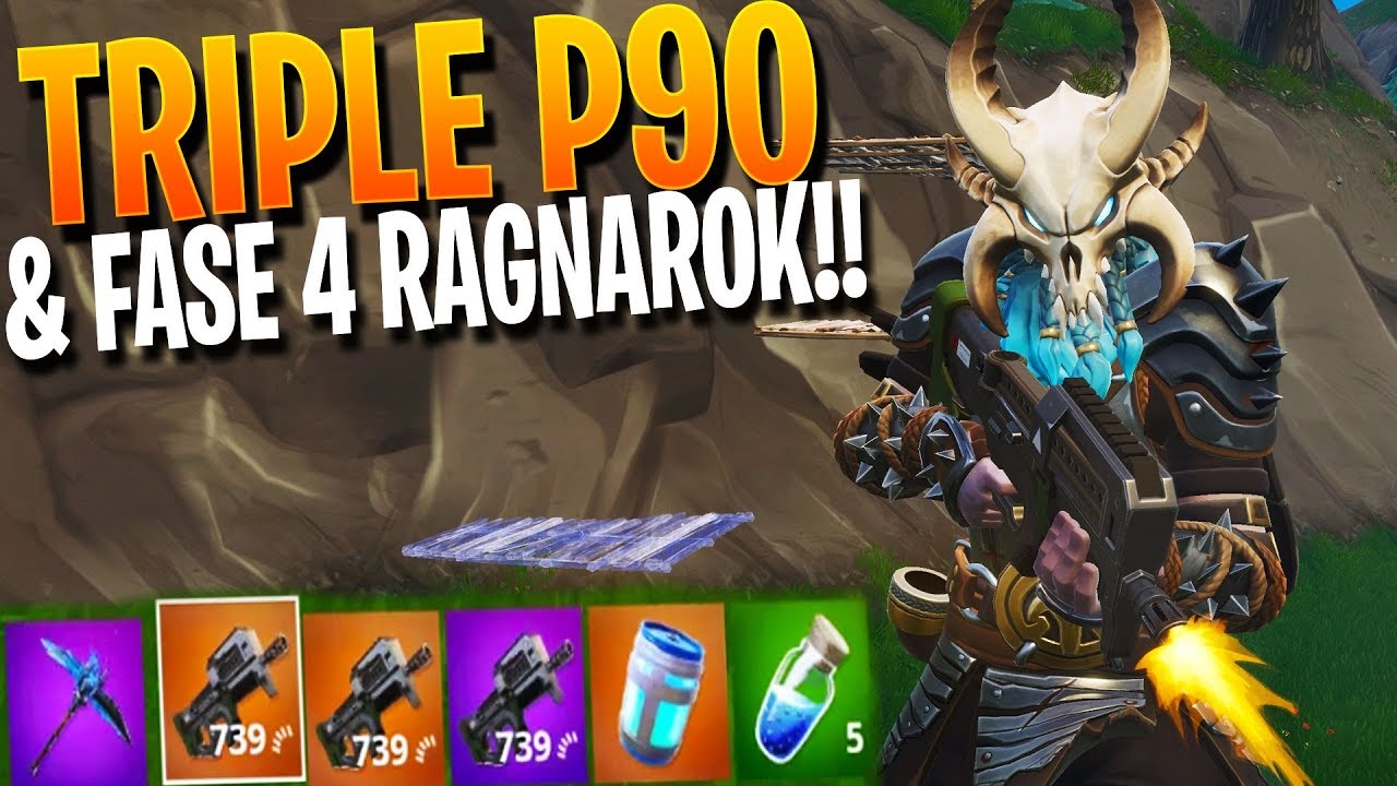 CONSIGO LA MASCARA de RAGNAROK & TERMINO con TRIPLE P90!!! | FORTNITE: Battle Royale | Rubinho vlc