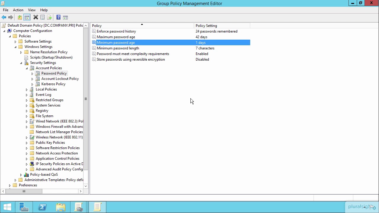 Configure Domain and Local User Password Policy Settings