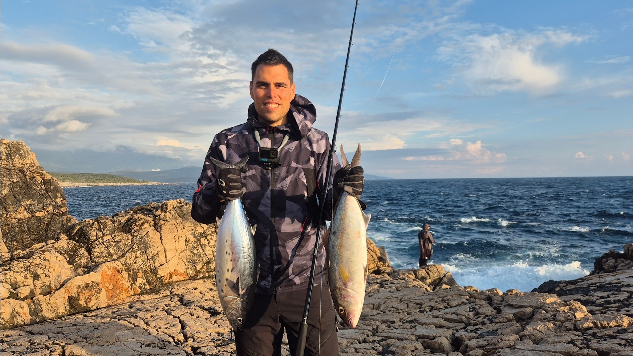 POŁOWY Z BRZEGU NA AMBER JACKA I FALSE ALBACORE