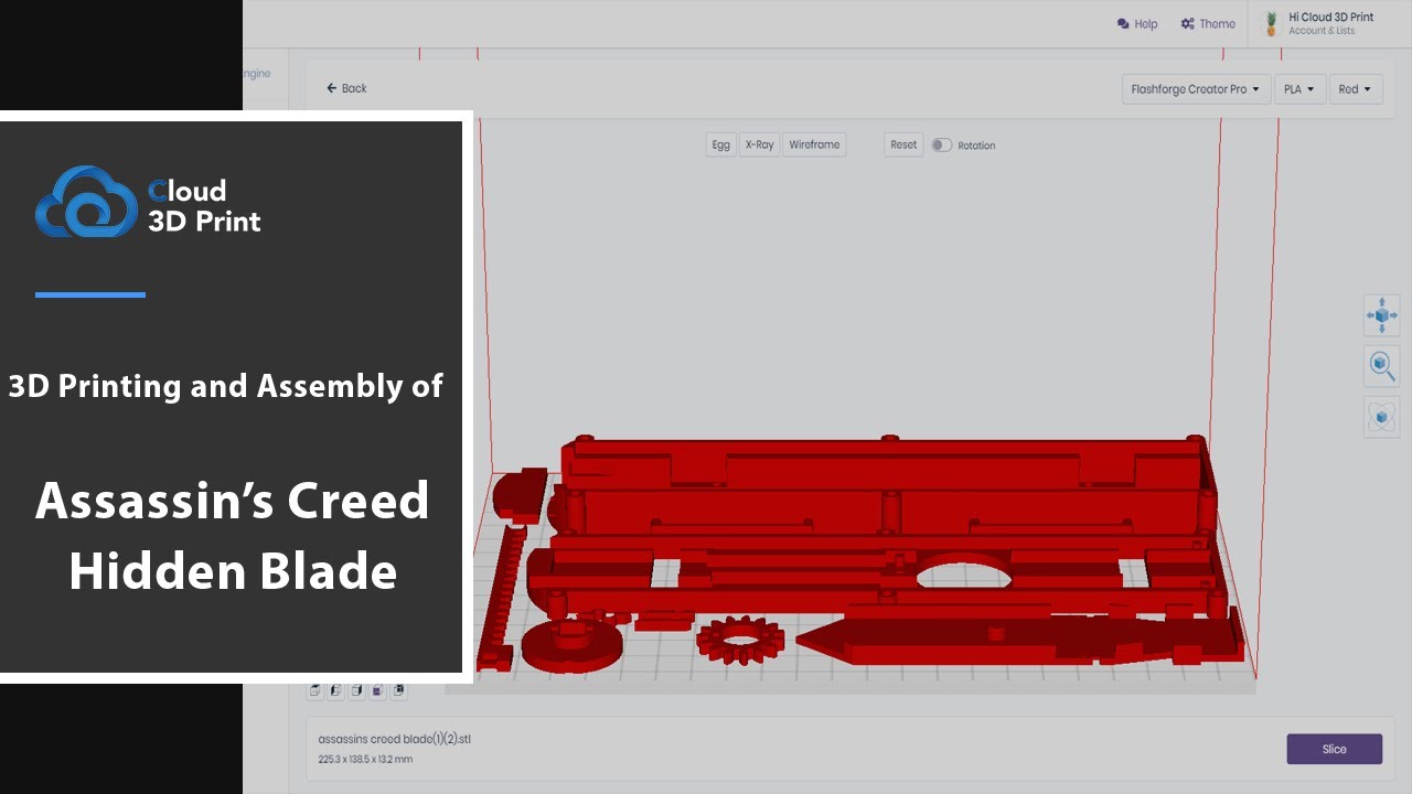 3D Printing and Assembly of Assassin's Creed Hidden Blade