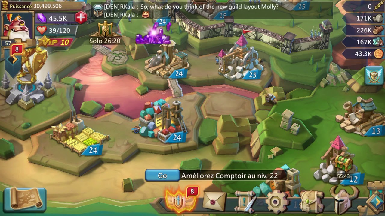 Lords mobile. Faire la meilleure base possible