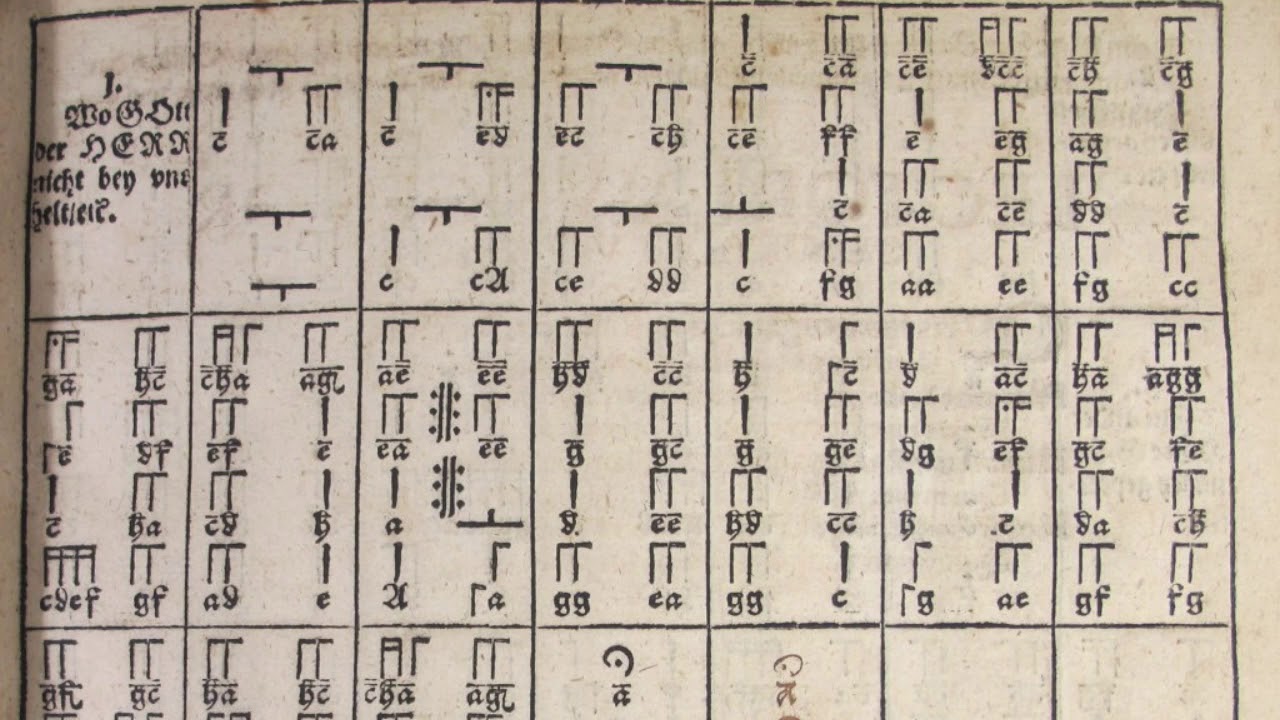 How to read organ tablature?