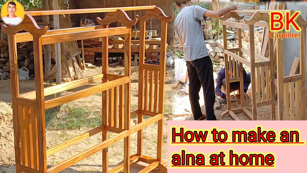 How to make a clothes rack ||Teak wood Clothes Rack ||Natural wood polish karne ka tarik