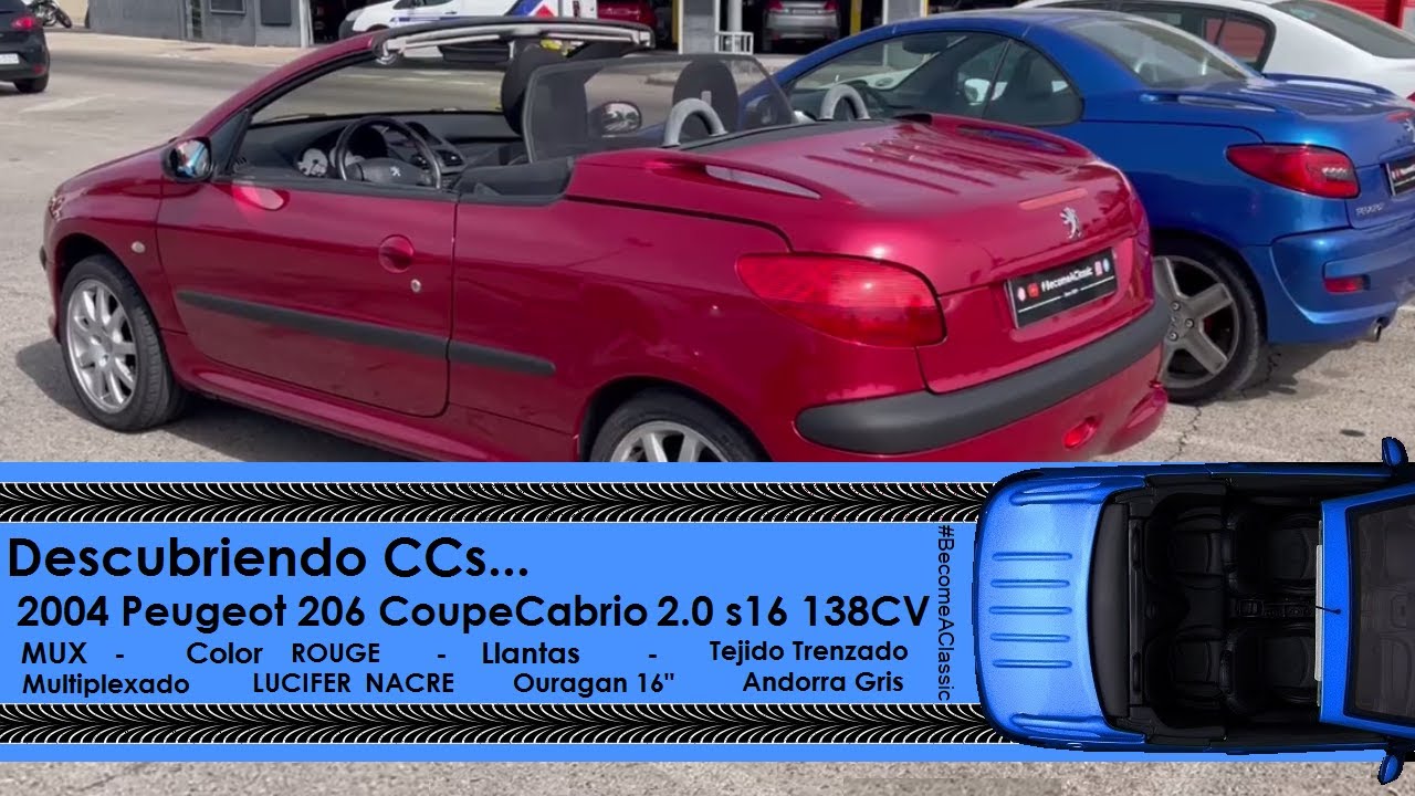 Conociendo CCs: 2002 FullMUX 2.0 RFN 138CV Rouge Lucifer en Peugeot 206 cc GTi s16