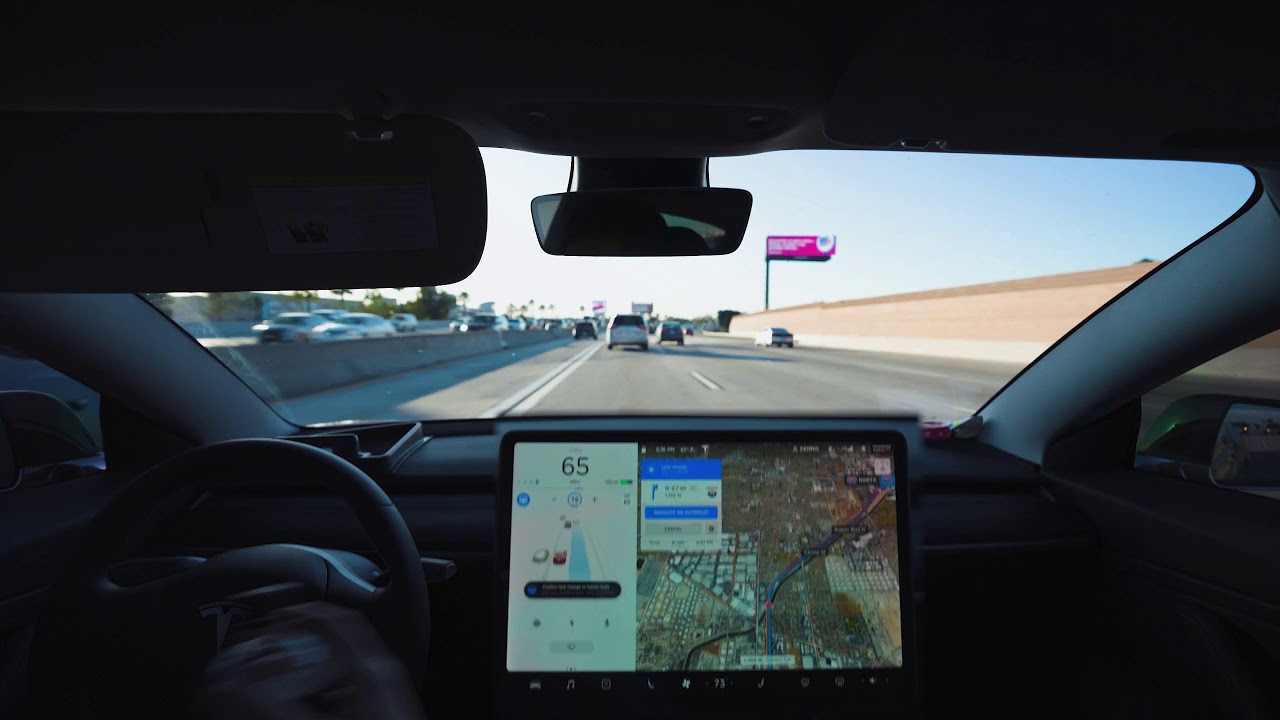 Rush Hour Traffic | AUTOPILOT BETA Tesla Model 3