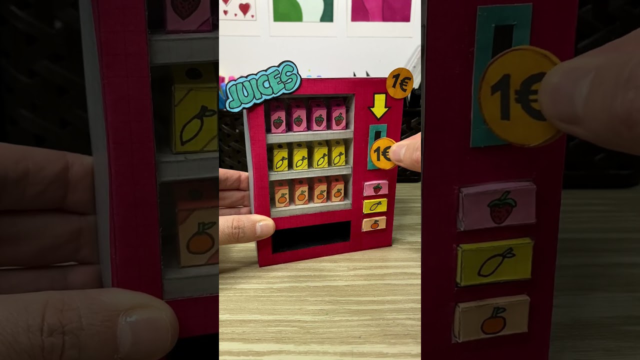 DIY M&aacute;quina Expendedora de papel | Manualidades con papel #shorts #papercraft #paper