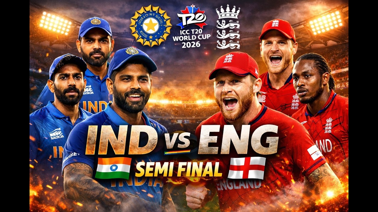 IND vs ENG LIVE 🔴 | ICC T20 World Cup 2026 Semi Final | 5th March | Winner to Final! 🏏🔥