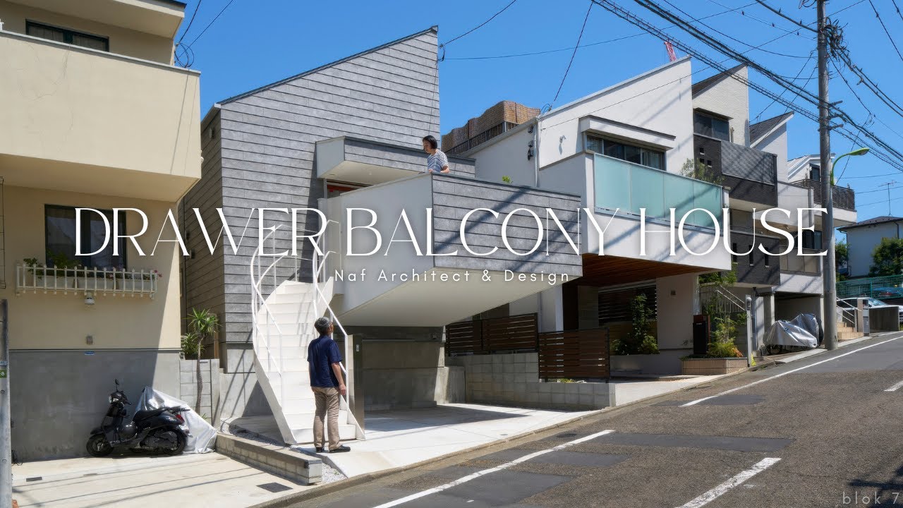 Smart & Stylish: A Unique Urban Home with a Floating Balcony | Drawer Balcony House