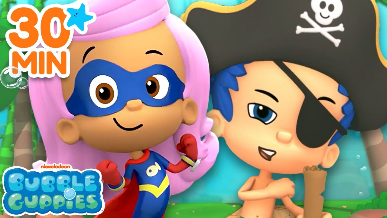 Superheroes and Pirates with Molly & Gil 🦸‍♂️🏴‍☠️ 30 Minute Compilation | Bubble Guppies