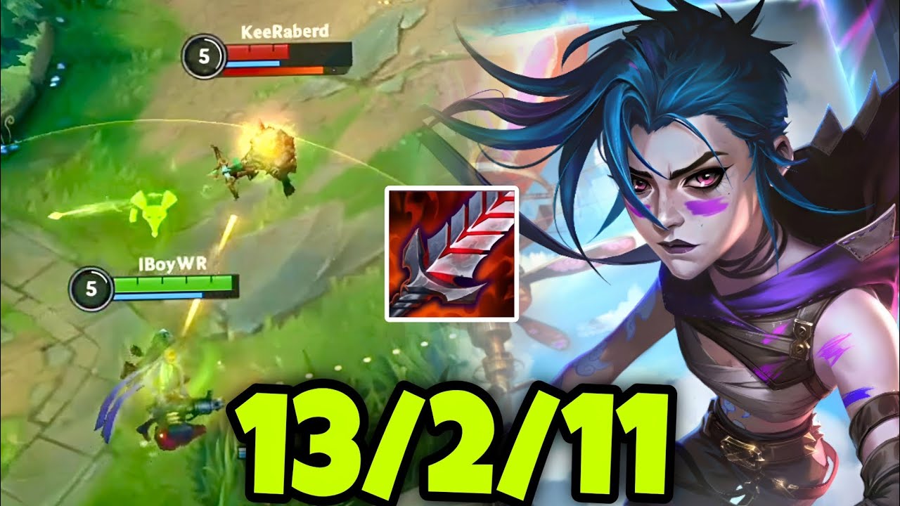 WILD RIFT JINX ADC GAMEPLAY | 13/2/11 MVP // JINX BUILD AND RUNES !