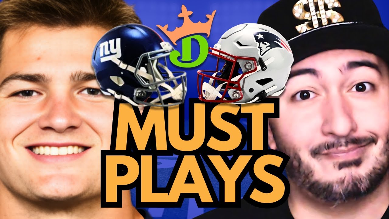 NFL DFS Giants-Patriots MUST PLAYS (DraftKings Highest ROI Lineups!) | NFL DFS Picks