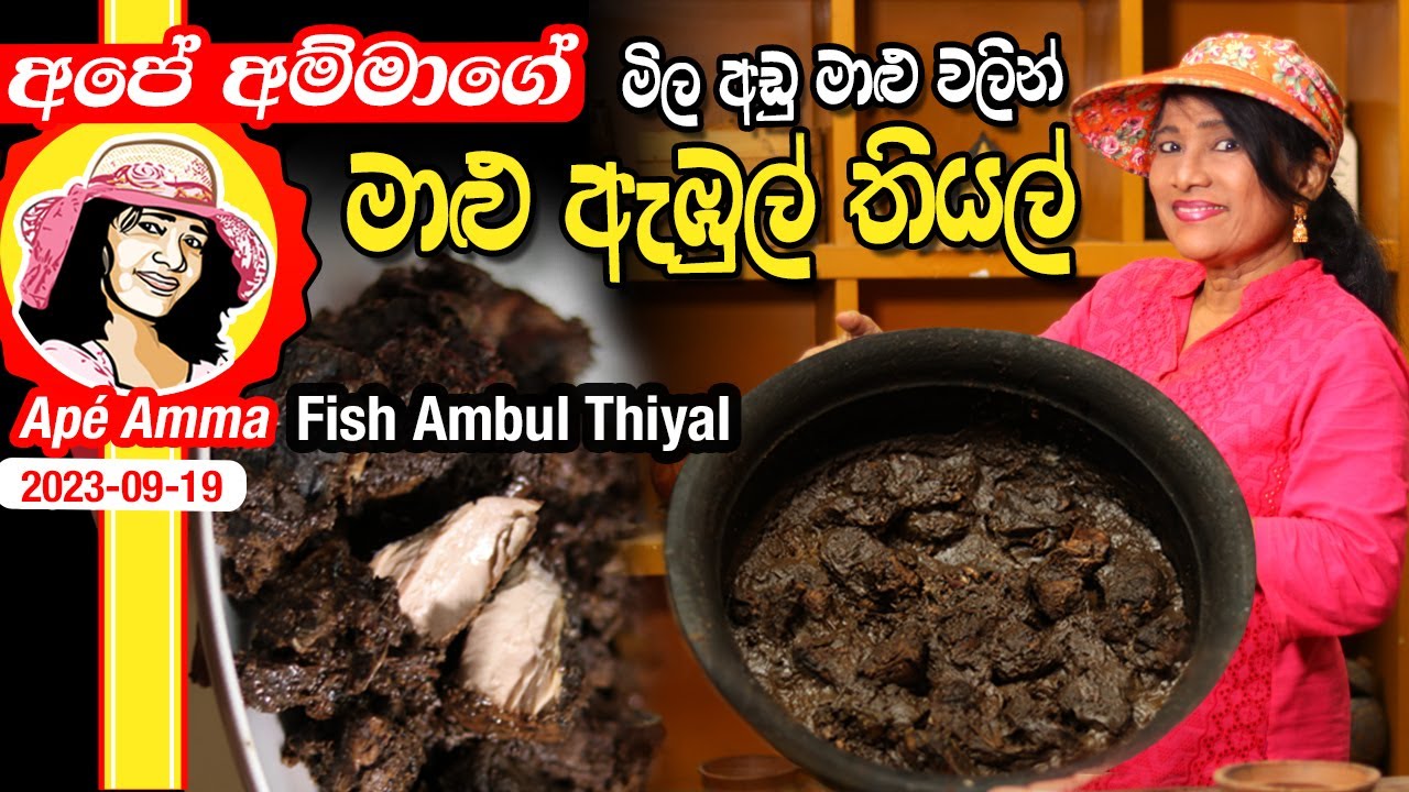 ✔දරලිපේ මාළු ඇඹුල් තියල් - මිල අඩු මාළු වලින් Apé Amma's Sri lankan traditional Fish abul thiyal