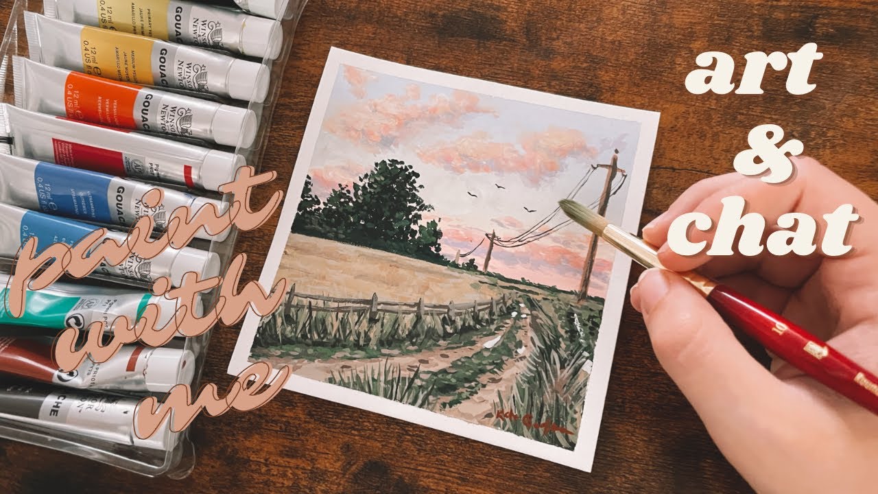 MY SECRETS TO REALISTIC GOUACHE PAINTINGS I Crow Field Speed Painting & Chat