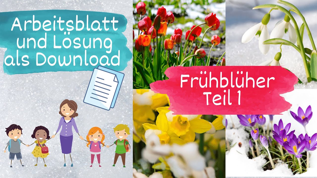 Fr&uuml;hbl&uuml;her Teil 1 von 5, Sachunterricht Grundschule - mit Arbeitsblatt und L&ouml;sung