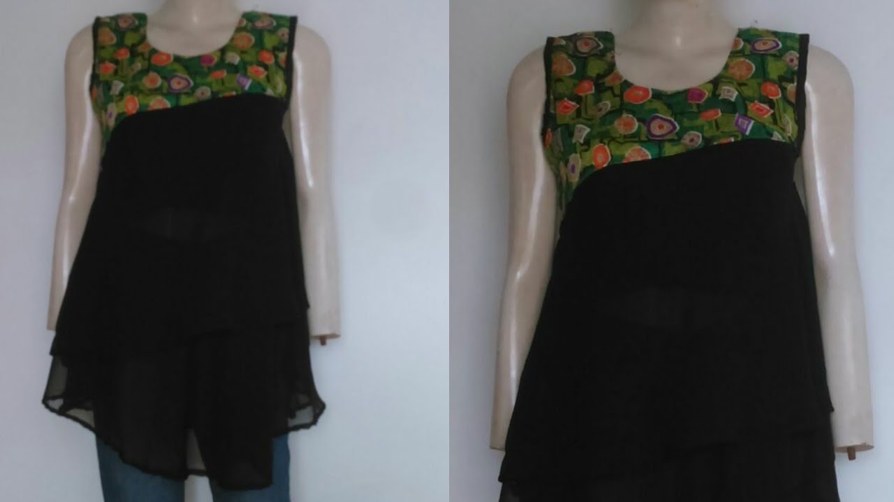 Designer double layer umbrella cut top cutting and stitching| how to make double layer umbrella top