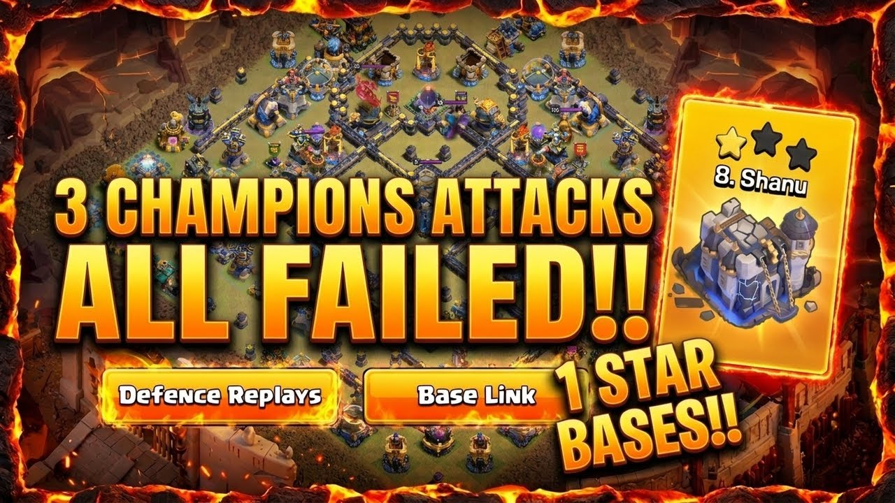 3 TH18 War Bases SURVIVED Day 6 of Champions CWL 🔥💀 (Replays + Links)