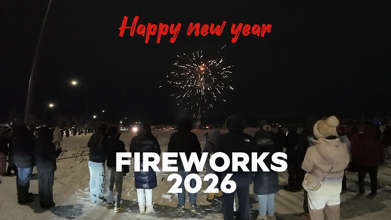 Winnipeg Fireworks 2026 at -20 Celsius (Feels like -25)