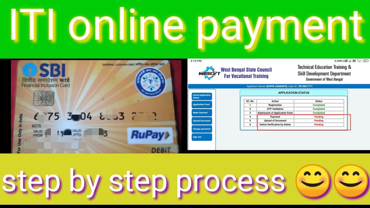 # iti online payment//#iti online payment 2022//#iti online payment west Bengal ITI ADMISSION..