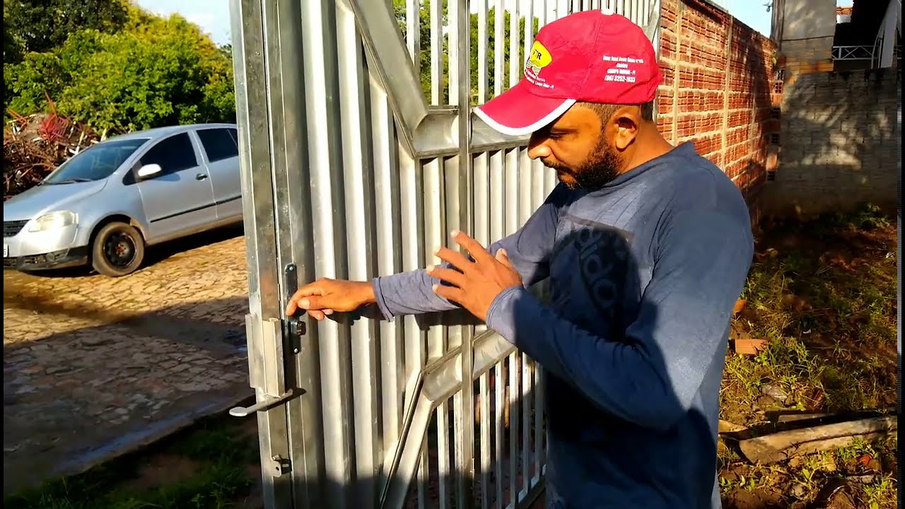 #portão de correr com trava rápida, confira os detalhes