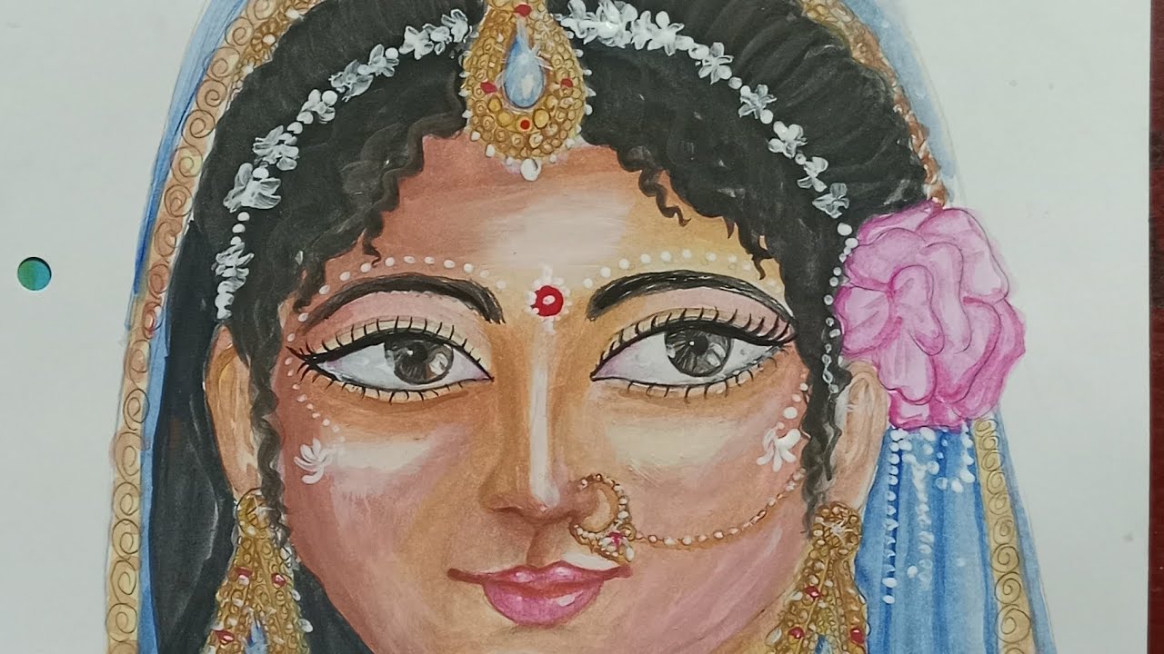 Radha rani watercolor painting by Ramya arts #watercolor #painting #🖼️🎨🙂