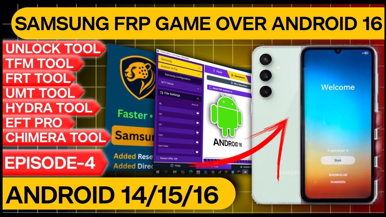 НАКОНЕЦ-ТО SAMSUNG ANDROID 16 FRP РАЗБЛОКИРОВКА | ИНСТРУМЕНТ РАЗБЛОКИРОВКИ TFM TOOL PRO CHEETAH T...