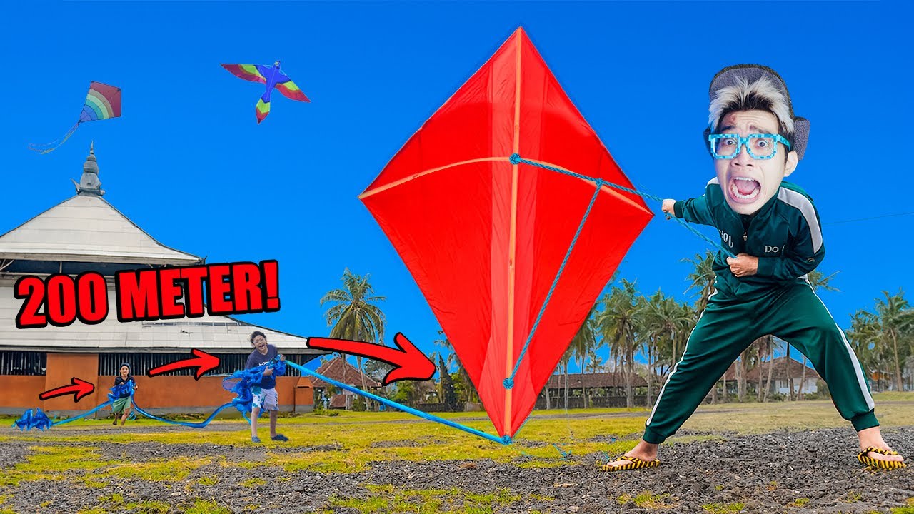 Kita Bikin Layangan Ekor Terpanjang di DUNIA!!! - Terbang Sampai Awan Ekor Masih di Tanah🪁🪁🪁!!!
