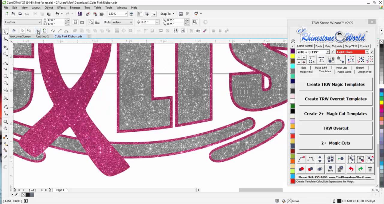 TRW Customer Help Video ( Edit a existing HTV File in the TRW Stone Wizard and CorelDRAW